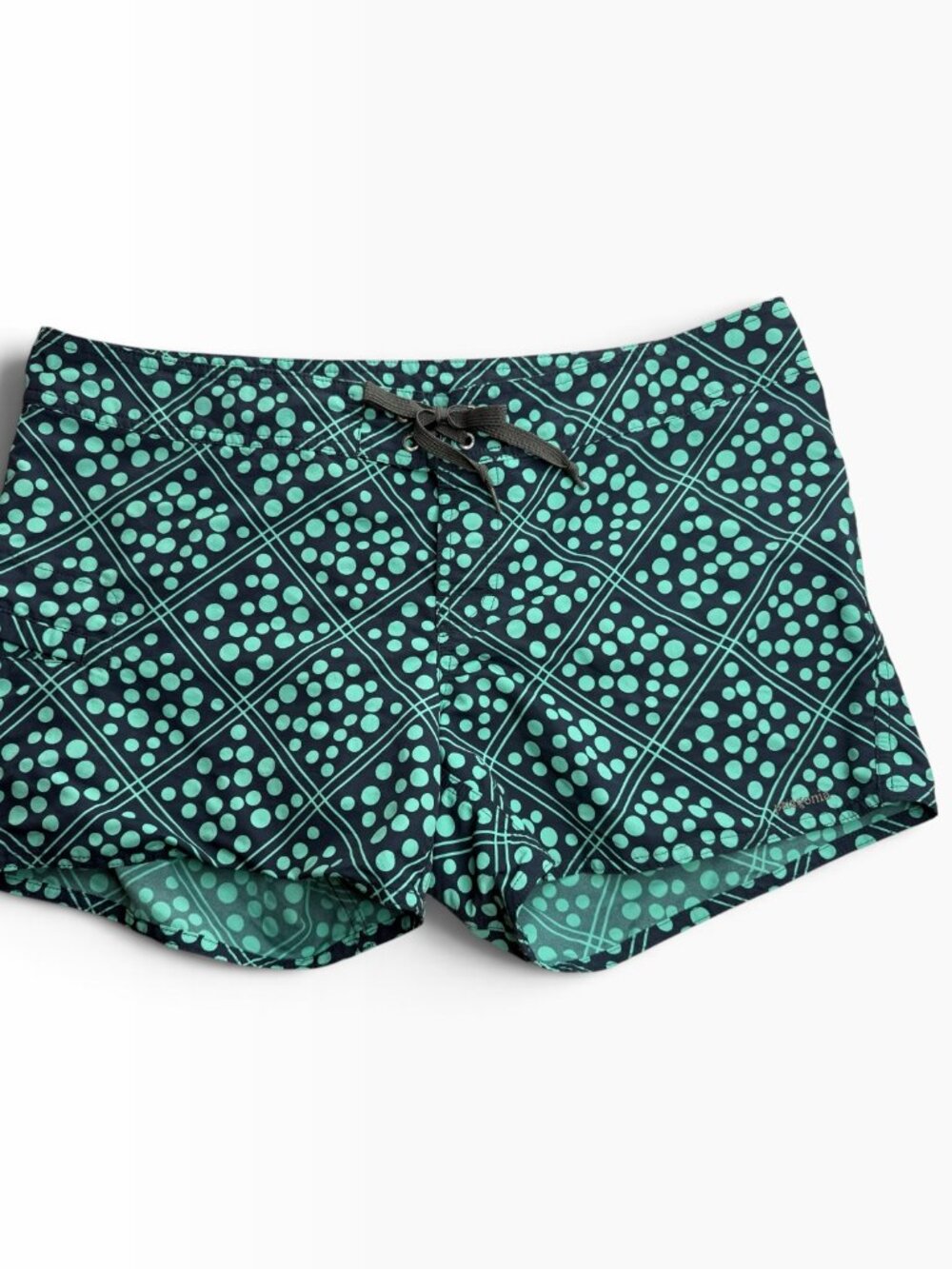 PATAGONIA Board Shorts Swim Beach SUP Paddleboard Kayak. Blue/Green Polka Dots.